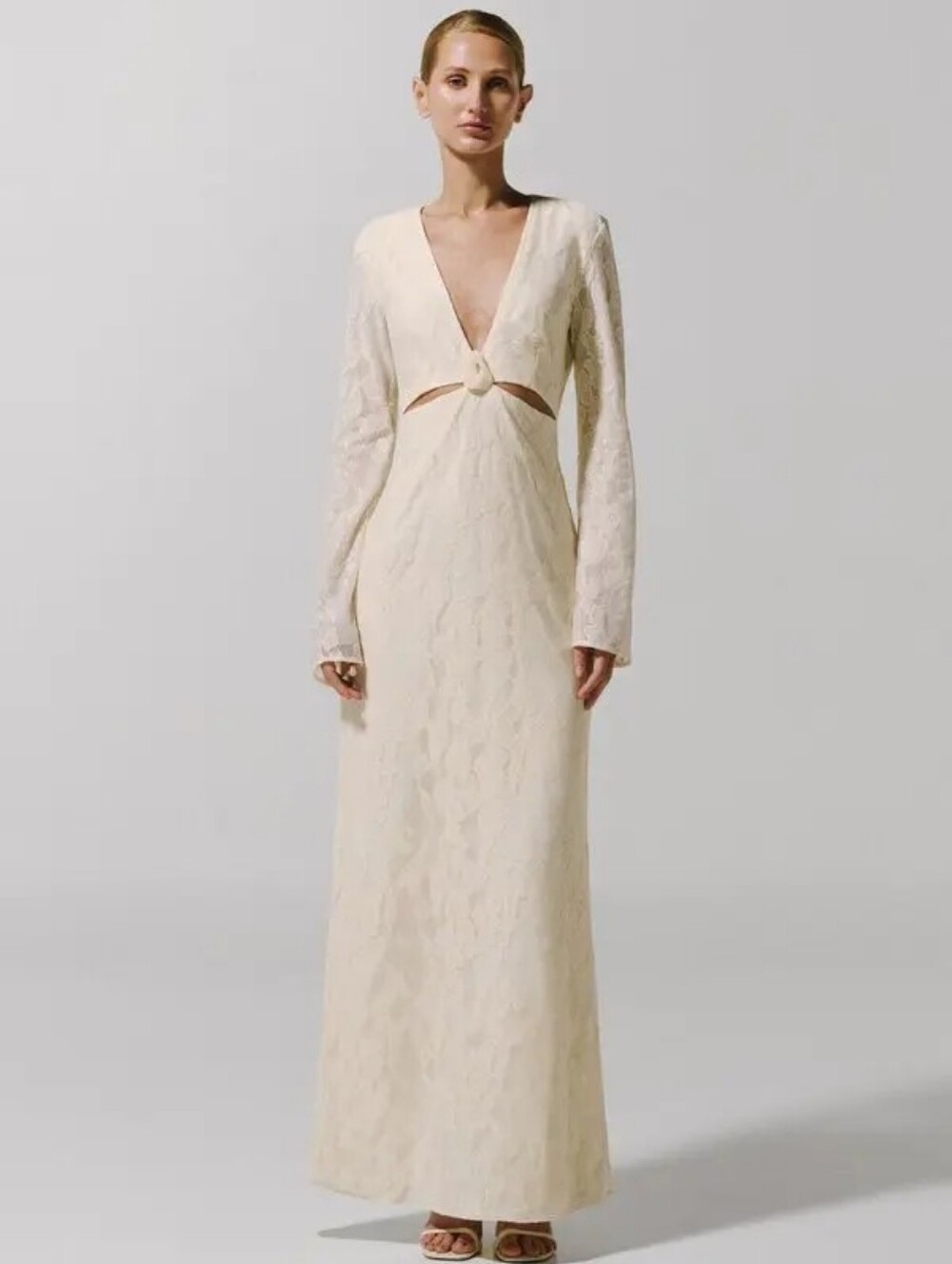 BAOBAB Manola Maxi Dress New With Tags Lace Ivory Size Medium NWT G